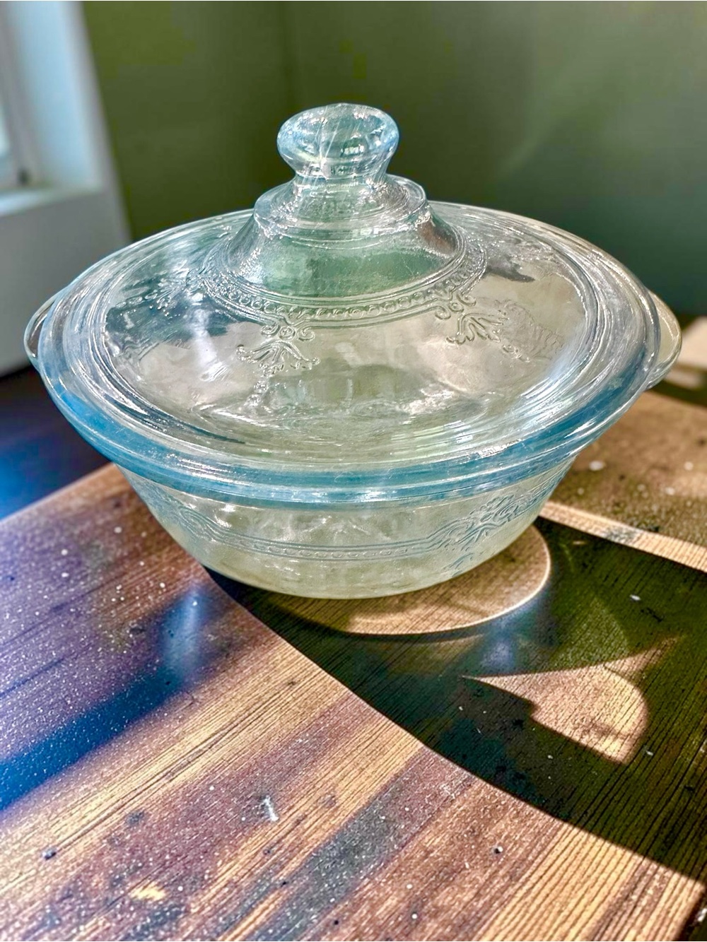 Fire-King Sapphire Blue Philbe Covered Casserole Dish 1½ Quart Anchor Hocking